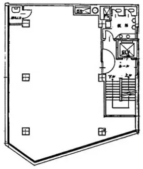 新宿君嶋ビルの基準階図面