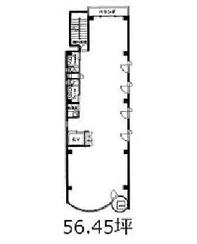 新宿1丁目ビルの基準階図面