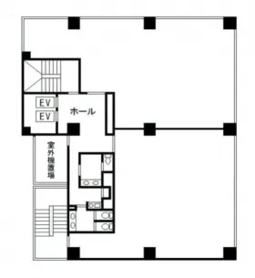 東海池袋ビルの基準階図面