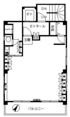 たてかわビルの基準階図面
