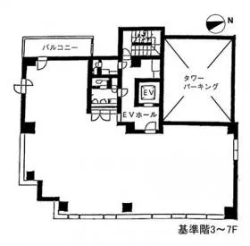 大森YSビルの基準階図面