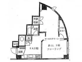 テルジデントⅢビルの基準階図面