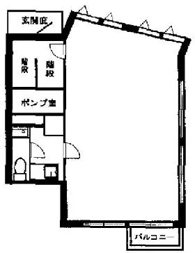居木橋アネックスビルの基準階図面