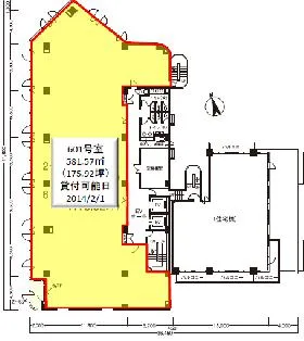 恵比寿MFビルの基準階図面