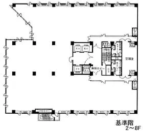 オーク池袋ビルの基準階図面