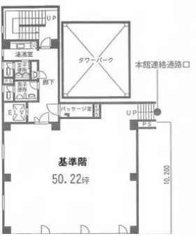 タカセビル別館の基準階図面
