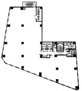 明治安田生命池袋ビルの基準階図面