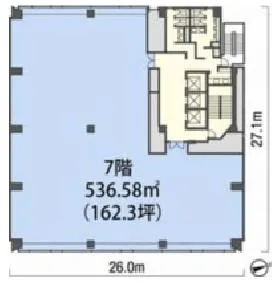新橋2丁目MTビルの基準階図面