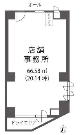 護国寺口イアルハイツビルの基準階図面