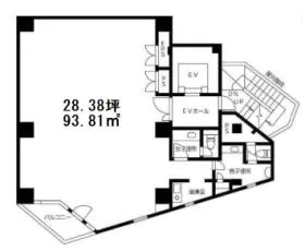 品川YMDビルの基準階図面