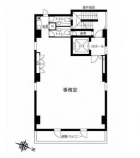 アドバンス上地ビルの基準階図面