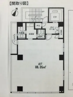 ストーク北品川ビルの基準階図面