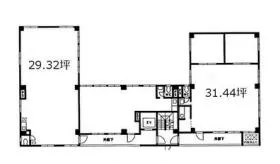 鴨志田ビルの基準階図面