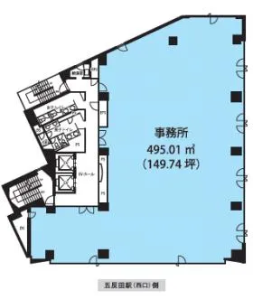 A-PLACE五反田駅前(旧五反田サンケイ)ビルの基準階図面