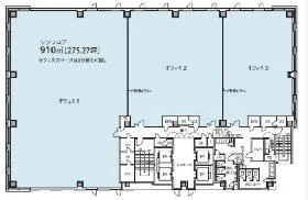 フロントプレイス日本橋ビルの基準階図面