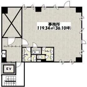 KKビルの基準階図面