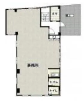 桐生ビルの基準階図面