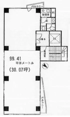ナイスフォーラム南池袋ビルの基準階図面