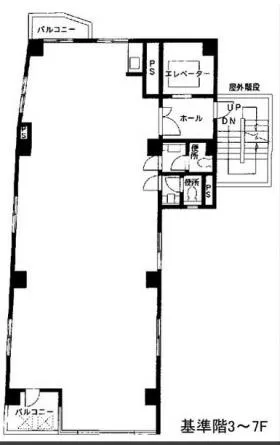 聖堂前ビルの基準階図面