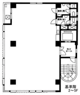 古澤ビルの基準階図面