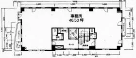 天野ビルの基準階図面