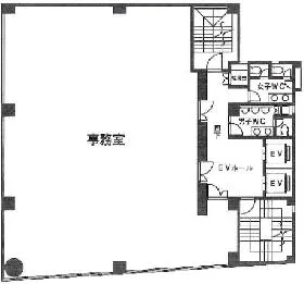東京冷凍新川ビルの基準階図面
