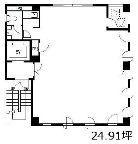 AZ Ginza East(旧ファンデックス銀座)ビルの基準階図面