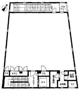 十番董友ビルの基準階図面