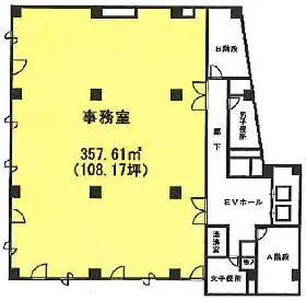笹塚第一ビルの基準階図面
