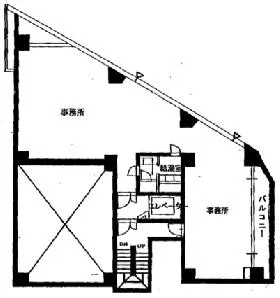 トウセン池袋ビルの基準階図面
