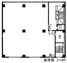 ラボ東京ビルの基準階図面