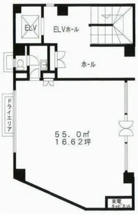 ツクド岡本ビルの基準階図面
