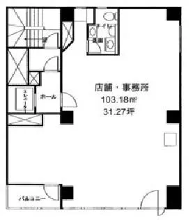 岡崎ビルの基準階図面