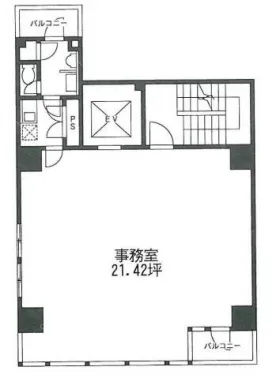 156御苑ビルの基準階図面