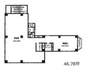 あつまビルの基準階図面