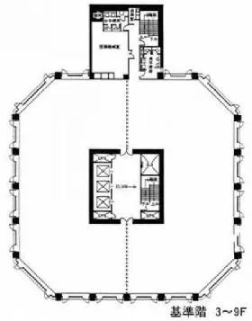 光文社ビルの基準階図面