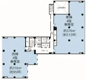 KDX日本橋313ビルの基準階図面
