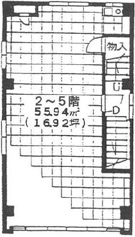 村上第15ビルの基準階図面