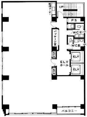 蛎殻町千葉ビルの基準階図面