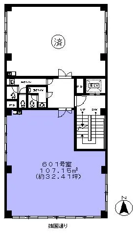 神田神保町2丁目ビルの基準階図面