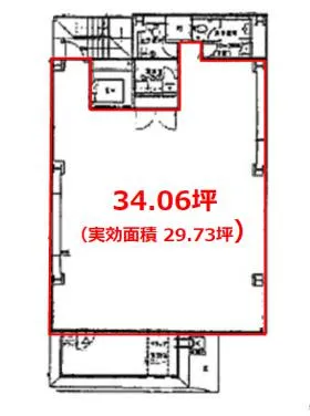 日本橋KNビルの基準階図面