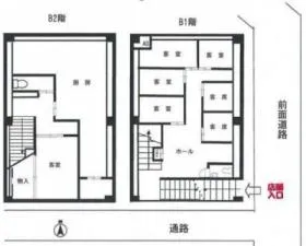 銀座8丁目ビルの基準階図面