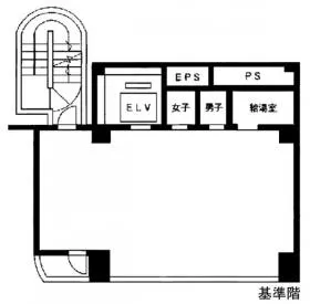 八丁堀フロンティアビルの基準階図面