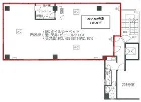 紅葉川ビルの基準階図面