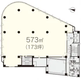 日幸神田ビルの基準階図面