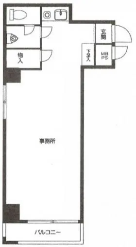 タウンハイツ銀座ビルの基準階図面