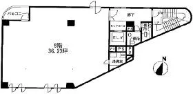 ミクニ六本木ビルの基準階図面
