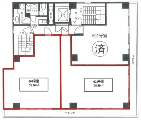 KKビルの基準階図面