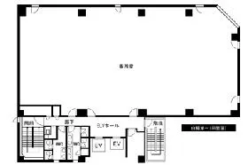 ヒューリック八丁堀第二(旧:白銅第1)ビルの基準階図面