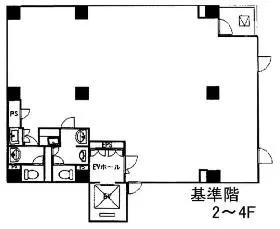 第1登茂ビルの基準階図面